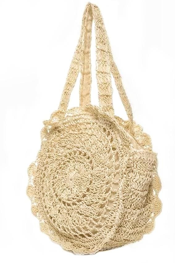 Knitted Round Beach Tote (2∙Colors)