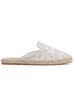 Abstract Face Espadrille Slippers - Nude / US 5 | EU 35