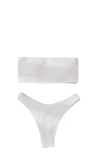 Bandage Bikini Swimsuit - White / S