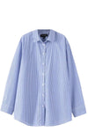 Button Down Shirt - Striped Blue / S