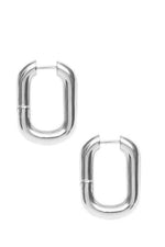 French Minimalist Hoops - Silver