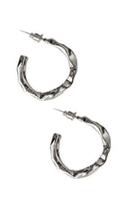 Hammered Hoop Earrings - Gold