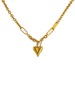 Heart Pendant Necklace - Gold