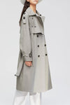 High Neck Double Breasted Trench Coat