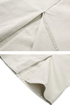 Ivory Denim Midi Skirt
