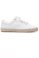 Lace-Up Espadrille Sneakers - White / US 9 | EU 39