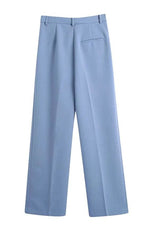 Light Blue Wide Leg Trousers