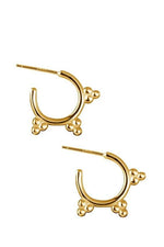 Minimalist Triple Dots Hoop Earrings