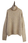 Oversize Roll Neck Sweater - One Size / Y816-Camel