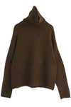 Oversize Roll Neck Sweater - One Size / Y816-Coffee