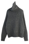 Oversize Roll Neck Sweater - One Size / Y816-Dark Gray