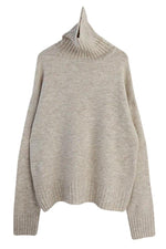 Oversize Roll Neck Sweater - One Size / Y816-Apricot