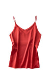 Satin Camisole Top - Red / M