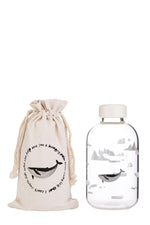 Whale Glass Water Bottle - 600ml | 20oz